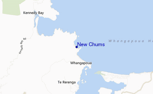 mapa de ubicación de New Chums