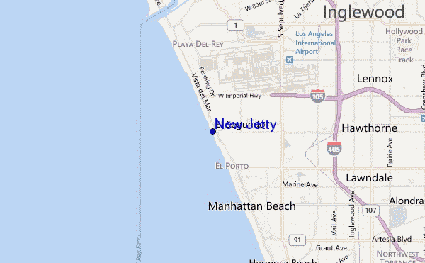 mapa de ubicación de New Jetty