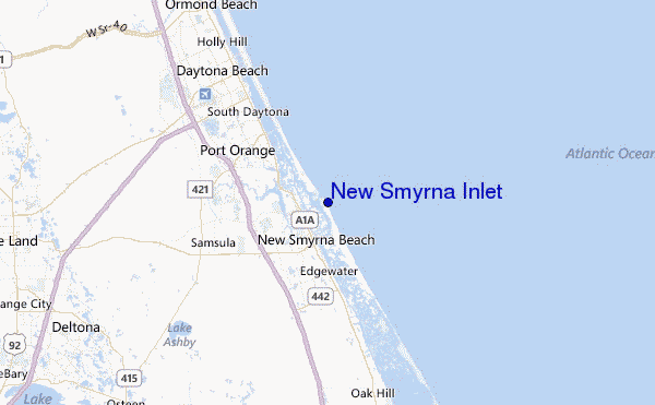 New Smyrna Inlet Location Map