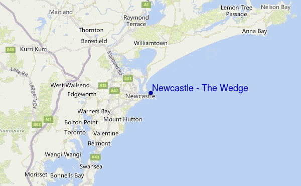 Newcastle - The Wedge Location Map