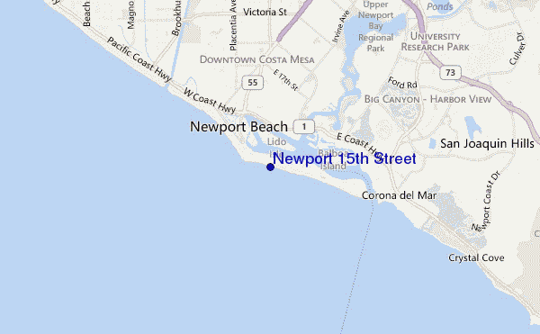 mapa de ubicación de Newport 15th Street