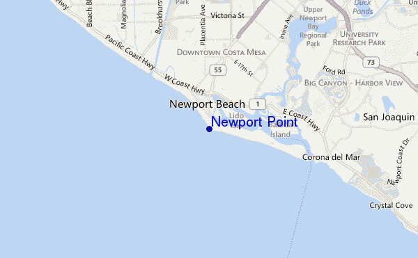 mapa de ubicación de Newport Point