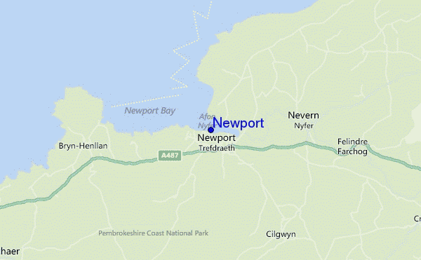 mapa de ubicación de Newport