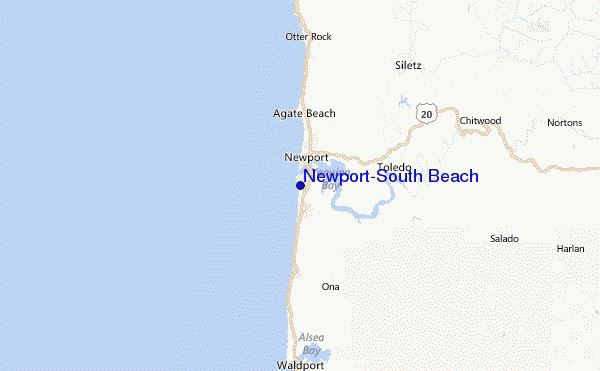 Newport-South Beach Location Map