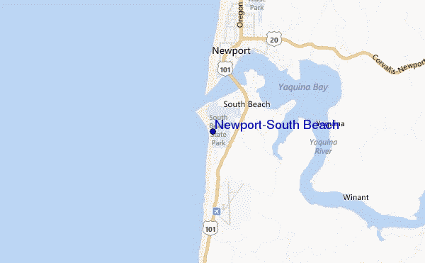 mapa de ubicación de Newport-South Beach
