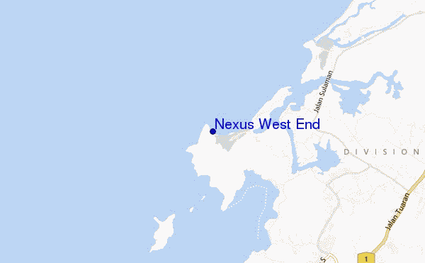 mapa de ubicación de Nexus West End