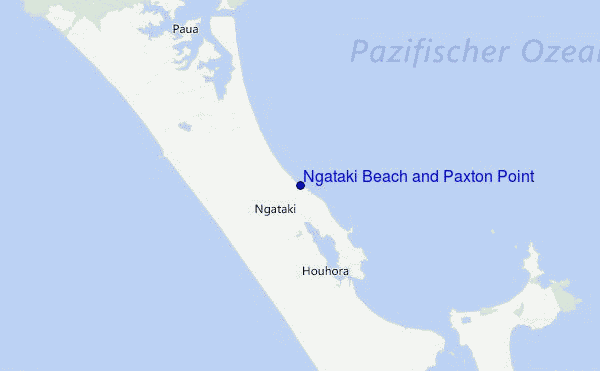 Ngataki Beach and Paxton Point Location Map