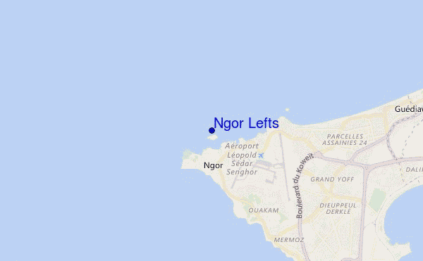 mapa de ubicación de Ngor Lefts