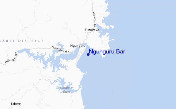 mapa de ubicación de Ngunguru Bar