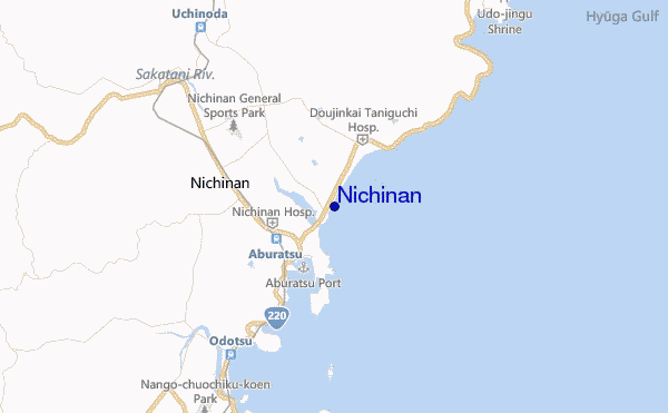 mapa de ubicación de Nichinan
