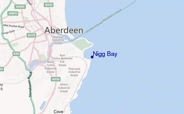 mapa de ubicación de Nigg Bay