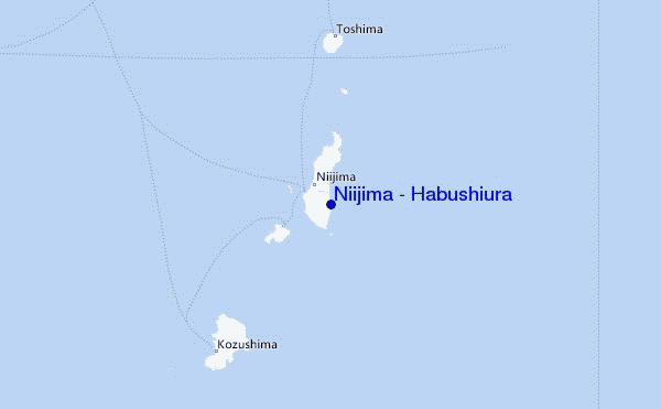 Niijima - Habushiura Location Map