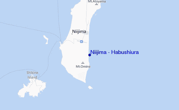 mapa de ubicación de Niijima - Habushiura
