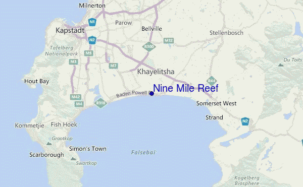 Nine Mile Reef Location Map