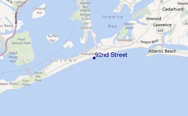 mapa de ubicación de 92nd Street