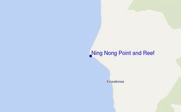 mapa de ubicación de Ning Nong Point and Reef