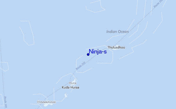 mapa de ubicación de Ninja's