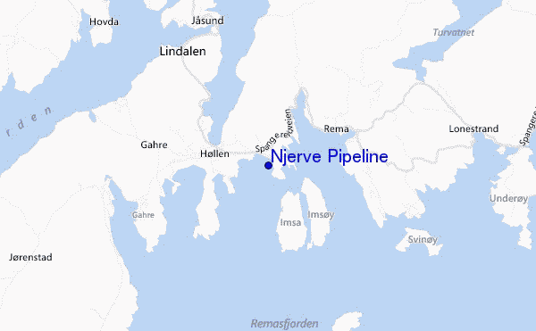 mapa de ubicación de Njerve Pipeline