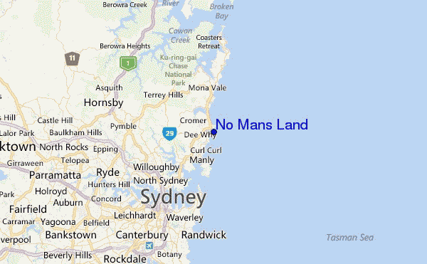 No Mans Land Location Map