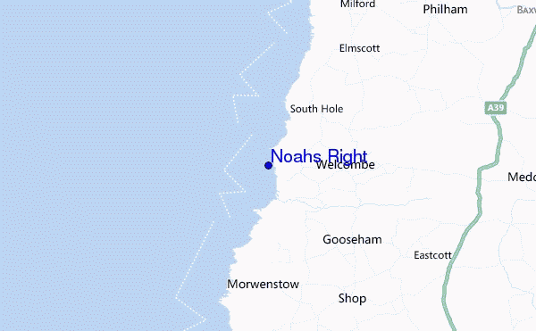 mapa de ubicación de Noahs Right