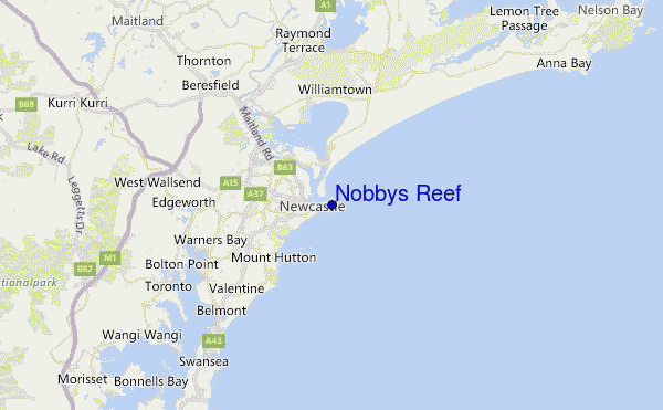 Nobbys Reef Location Map