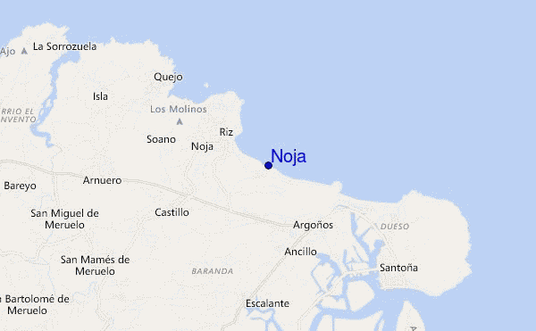 mapa de ubicación de Noja
