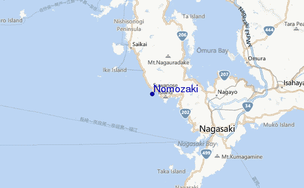Nomozaki Location Map