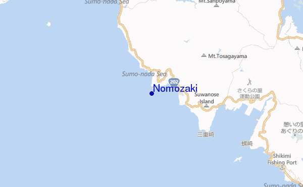 mapa de ubicación de Nomozaki