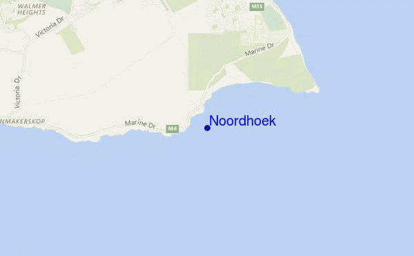 mapa de ubicación de Noordhoek