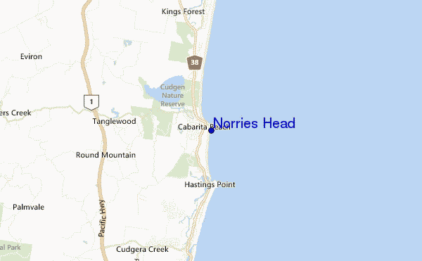 mapa de ubicación de Norries Head