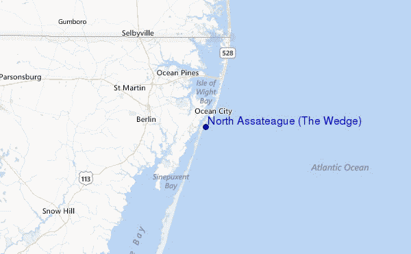 North Assateague (The Wedge) Location Map