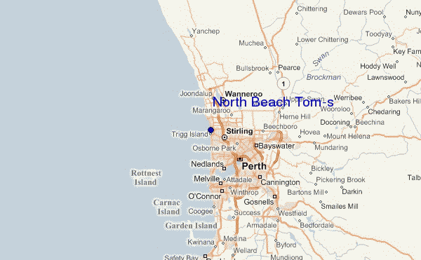 North Beach Tom's Location Map