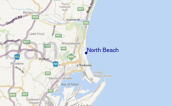 mapa de ubicación de North Beach