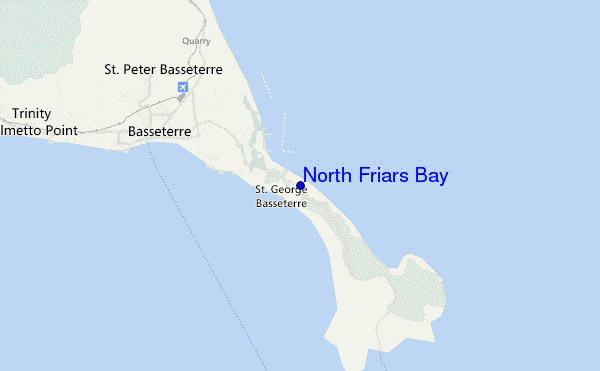 mapa de ubicación de North Friars Bay