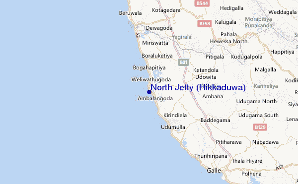 North Jetty (Hikkaduwa) Location Map