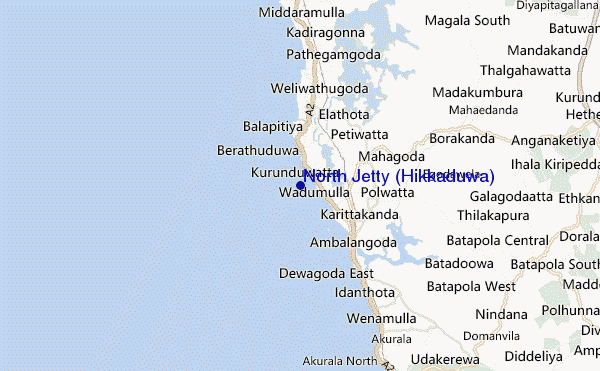 mapa de ubicación de North Jetty (Hikkaduwa)