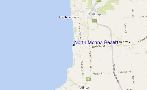 mapa de ubicación de North Moana Beach
