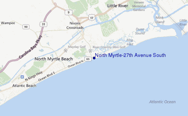 mapa de ubicación de North Myrtle/27th Avenue South