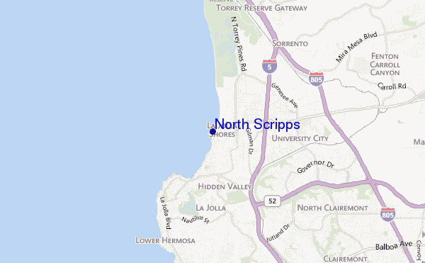 mapa de ubicación de North Scripps