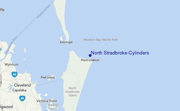 North Stradbroke-Cylinders Location Map