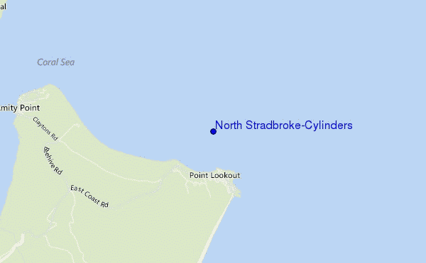 mapa de ubicación de North Stradbroke-Cylinders