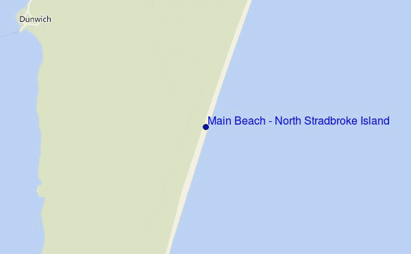 mapa de ubicación de Main Beach - North Stradbroke Island