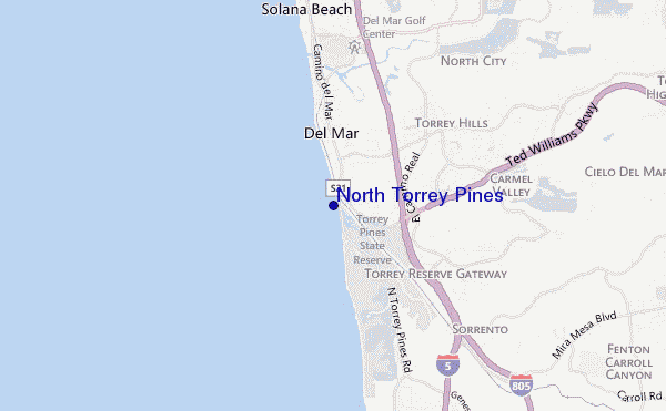 mapa de ubicación de North Torrey Pines