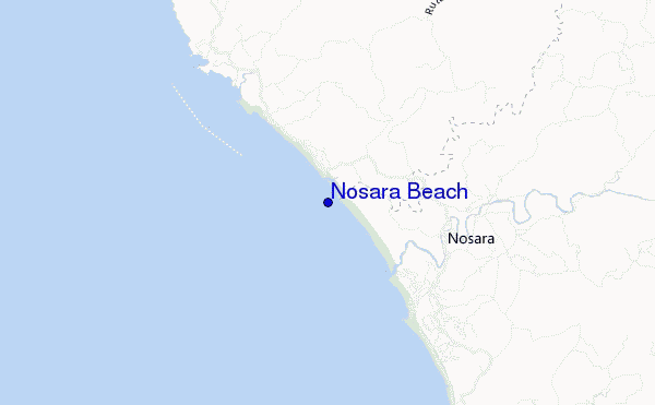 mapa de ubicación de Nosara Beach
