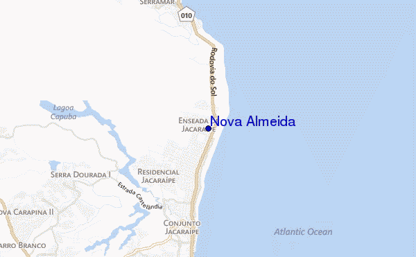 mapa de ubicación de Nova Almeida