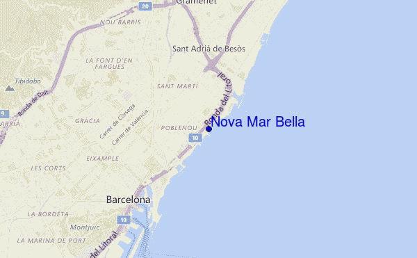 mapa de ubicación de Nova Mar Bella