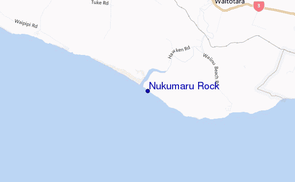 mapa de ubicación de Nukumaru Rock