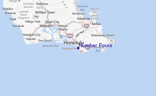 Number Fours Location Map