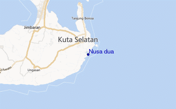 mapa de ubicación de Nusa dua