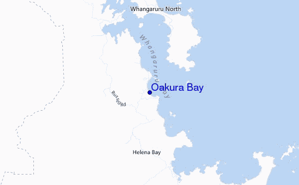 mapa de ubicación de Oakura Bay